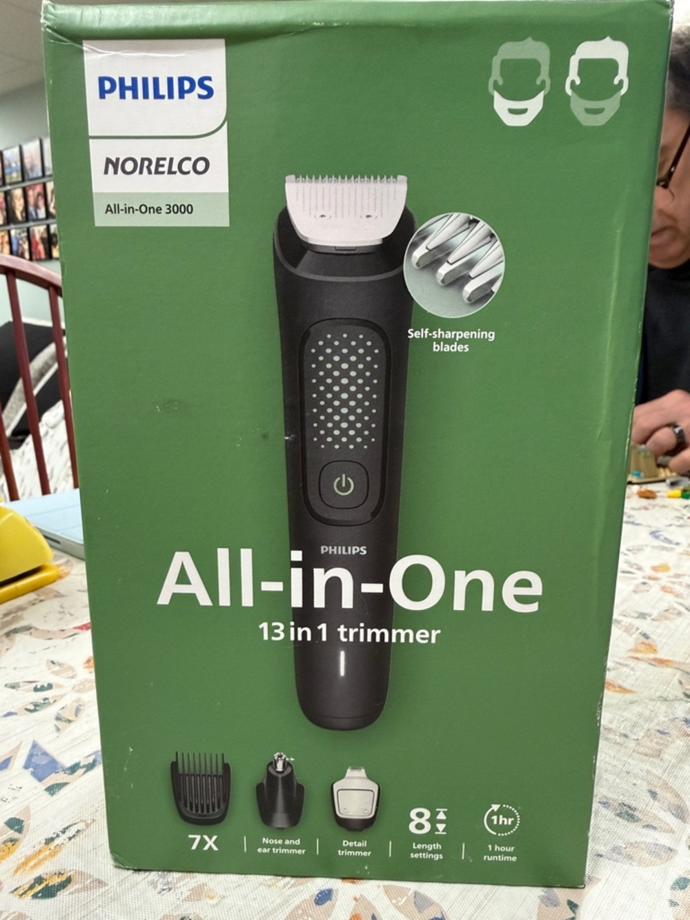 Philips Norelco All-in-One Trimmer in Black with Green Packaging
